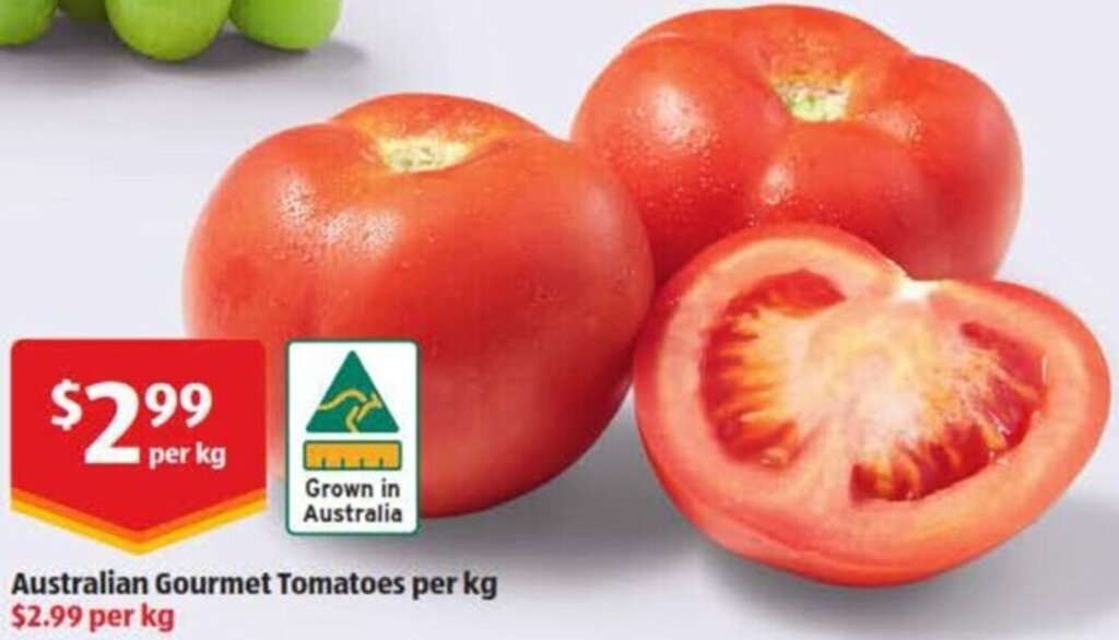 Australian Gourmet Tomatoes per kg offer at ALDI