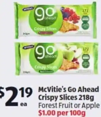 ALDI McVitie's Go Ahead Crispy Slices 218g offer