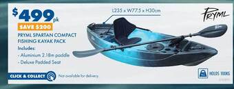 BCF Pryml spartan compact fishing kayak pack offer