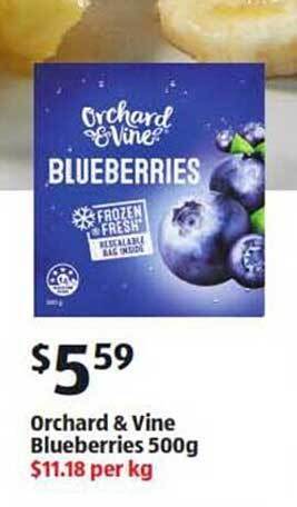 ALDI Orchard & vine blueberries offer
