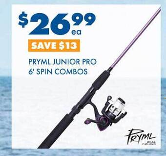 BCF Pryml junior pro 6' spin combos offer