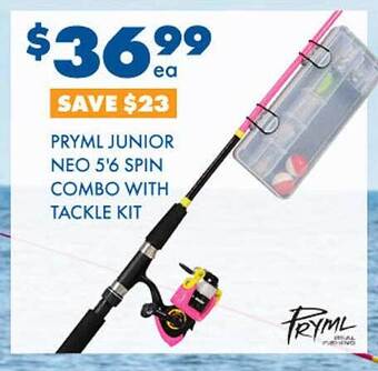 BCF Pryml junior neo 5'6 spin combo with tackle kit offer