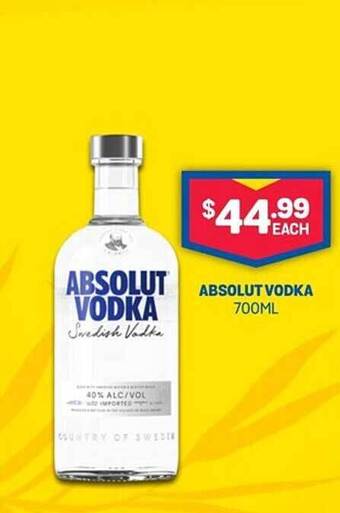 Bottlemart Absolut vodka offer