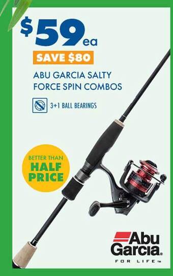 BCF Abu garcia salty force spin combos offer