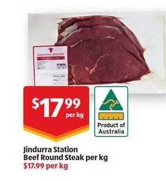 ALDI Jindurra station beef round steak offer