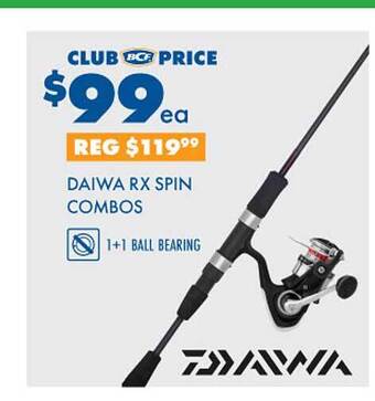 BCF Daiwa rx spin combos offer
