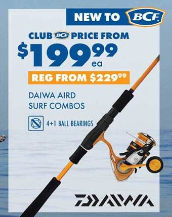 BCF Daiwa aird surf combos offer