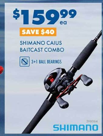 BCF Shimano caius baitcast combo offer
