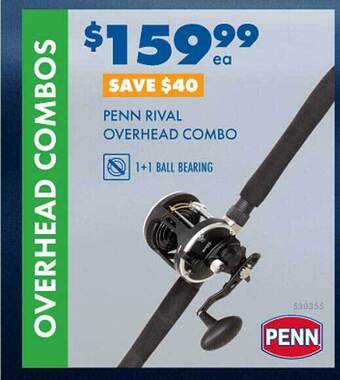 BCF Penn rival overhead combo offer