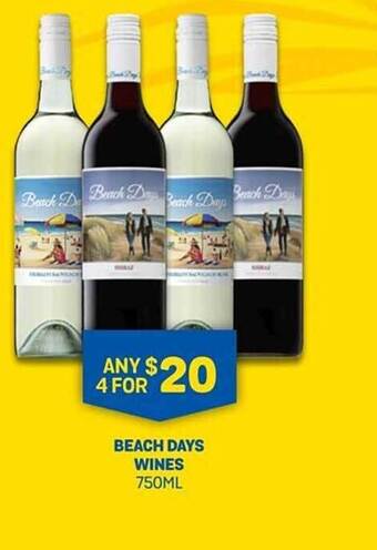 Bottlemart Beach days wines offer