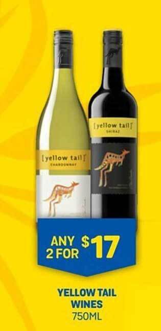 Bottlemart Yellow tail wines offer