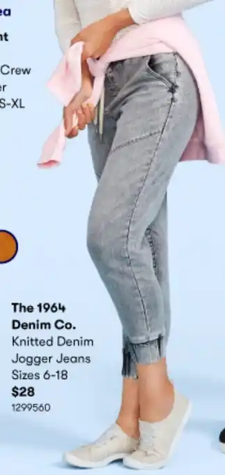 BIG W The 1964 Denim Co. Knitted Denim Jogger Jeans Size 6-18 offer