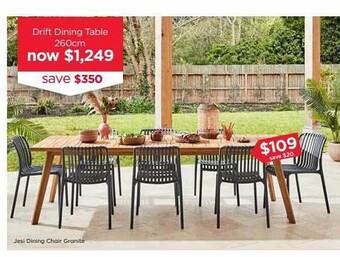 Early Settler Drift dining table 260cm offer