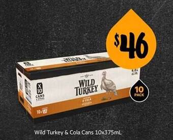 First Choice Liquor Wild turkey & cola cans offer