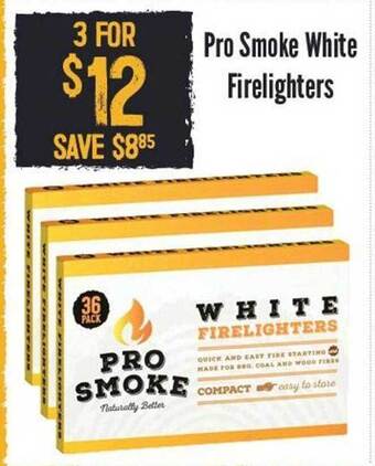 Barbeques Galore Pro smoke white firelighters offer