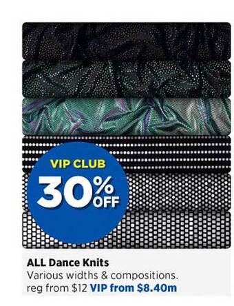 Spotlight All dance knits offer