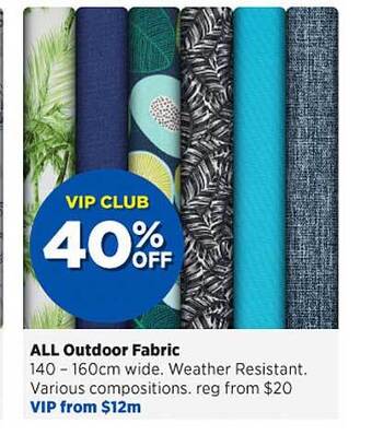 Spotlight All outdoor fabric offer