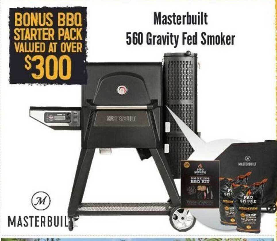 Masterbuilt 560 gravity fed smoker offer at Barbeques Galore