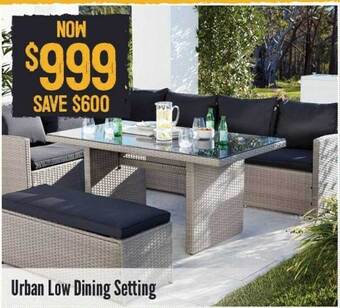 Barbeques Galore Urban low dining setting offer