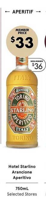 Hotel starlino arancione aperitivo
