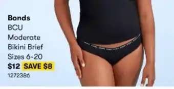 BIG W Bonds BCU Moderate Bikini Brief Size 6-20 offer