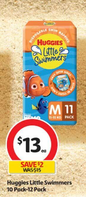 Coles Huggies little swimmers 10 pack-12 pack offer