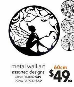 Cheap as Chips Metal wall art assorted designs offer