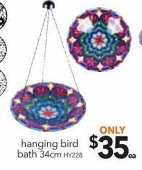 Cheap as Chips Hanging bird bath 34cm offer