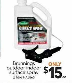 Cheap as Chips Brunnings outdoor indoor surface spray offer