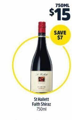 BWS St hallett faith shiraz offer