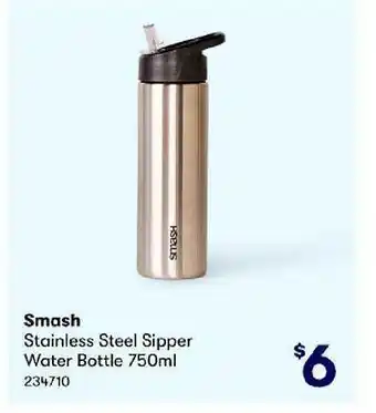 BIG W Smash stainless steel sipper water bottle offer
