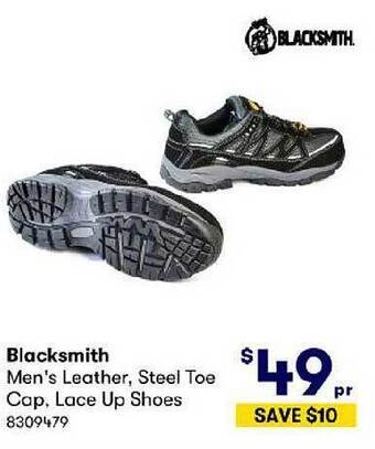 BIG W Blacksmith men's leather, steel toe cap, lace up shoes offer