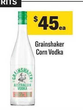 Liquorland Grainshaker corn vodka offer