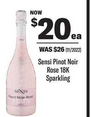 Liquorland Sensi pinot noir rose 18k sparkling offer