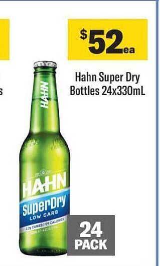 Liquorland Hahn super dry bottles offer