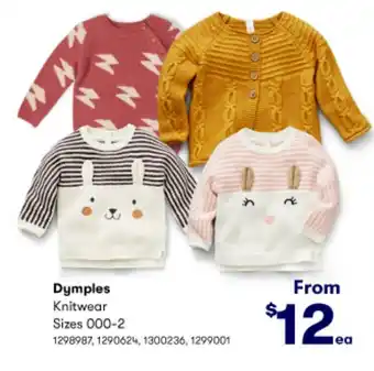 Dymples Knitwear Sizes 000-2