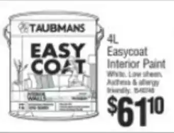 Bunnings Taubmans 4L Easycoat Interior Paint offer