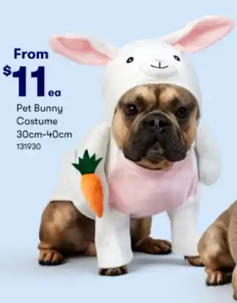 BIG W Pet Bunny Costume 30cm-40cm offer