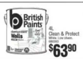 Bunnings British Paints 4L Clean & Protect offer