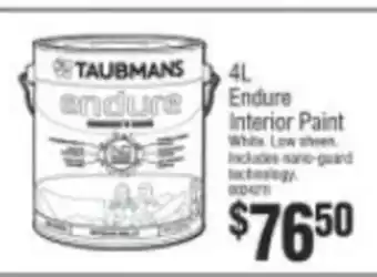 Bunnings Taubmans 4L Endure Interior Paint offer