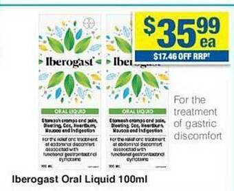 My Chemist Iberogast oral liquid 100ml offer