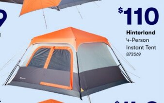 BIG W Hinterland 4-Person Instant Tent offer