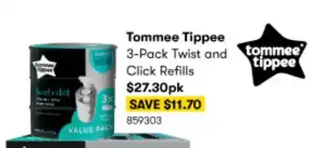 BIG W Tommee Tippee 3-Pack Twist and Click Refills offer