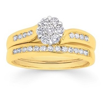 Prouds 18ct gold diamond bridal set offer