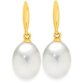 Prouds 9ct gold cultured fresh water pearl earrings offer