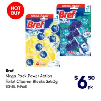 BIG W Bref Mega Pack Power Action Toilet Cleaner Blocks 3x50g offer
