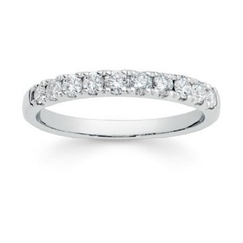 Prouds 9ct white gold diamond claw set band offer