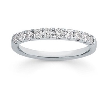 Prouds 9ct white gold diamond claw set band offer