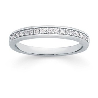 Prouds 9ct white gold diamond pave set band offer