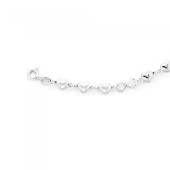 Prouds Sterling silver infinity heart link bracelet offer